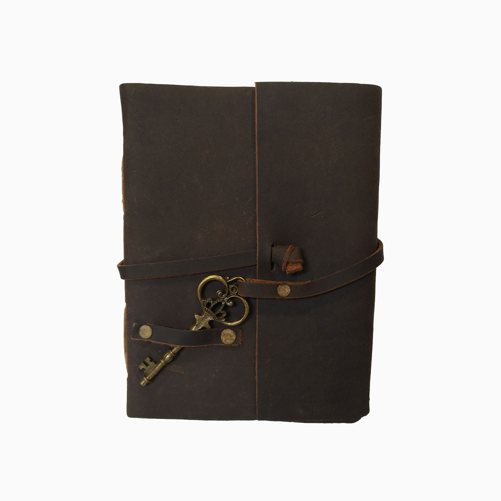 Genuine Leather Notebook Diary Brown Schedule Journal Small Book